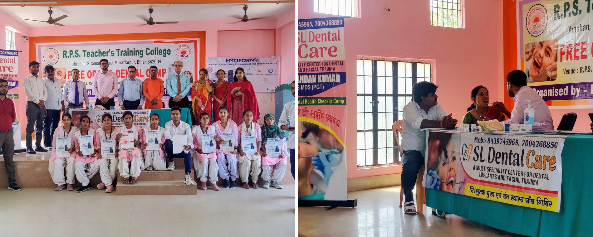 Free dental health camp at RPS Teacher's Training College
